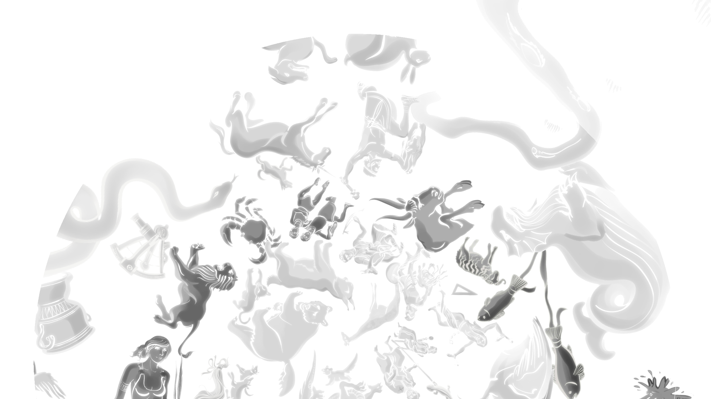 Gallery item just showing artist's impressions of ancient constellations to be used as an optional background for a scientific or artistic custom star map.